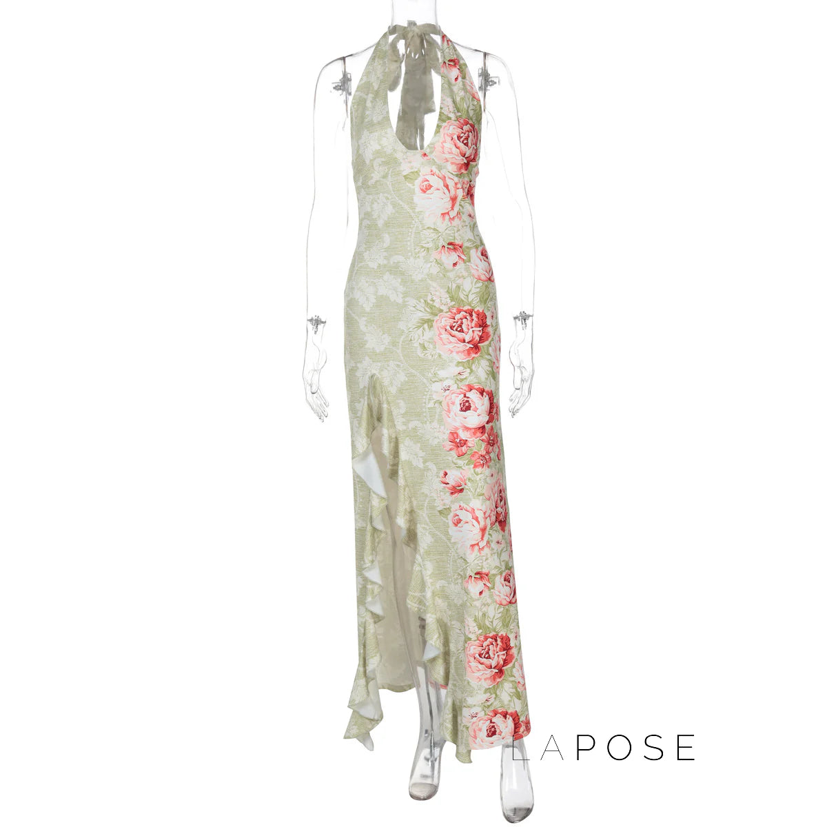 Marah Floral Halter Maxi Dress