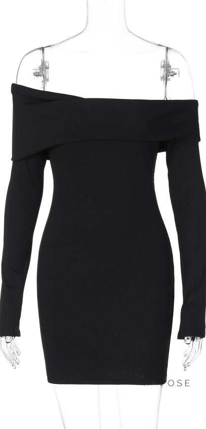 Marina One Shoulder Knit Mini Dress