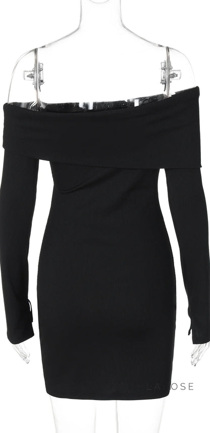 Marina One Shoulder Knit Mini Dress