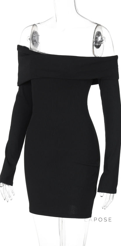 Marina One Shoulder Knit Mini Dress