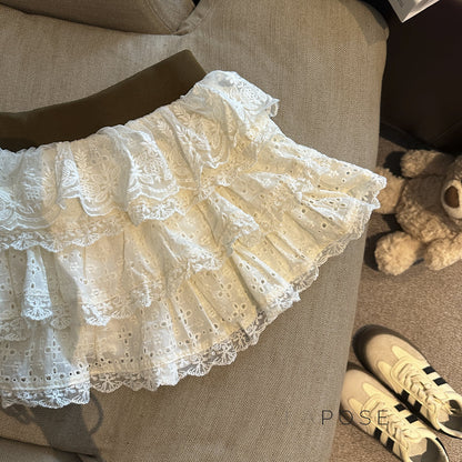 Meira Layered Ruffle Mini Skirt