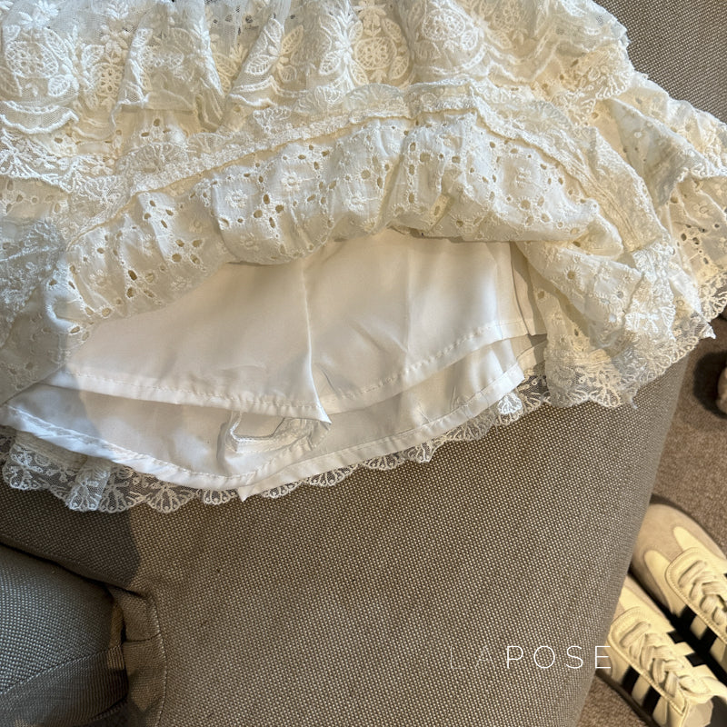 Meira Layered Ruffle Mini Skirt