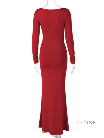 Mildred Pleated Long Sleeve Dress