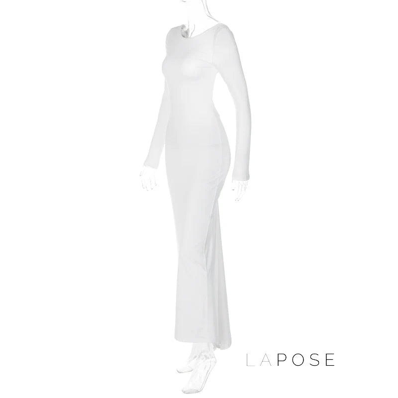 Mireille Backless Ruched Long Dress