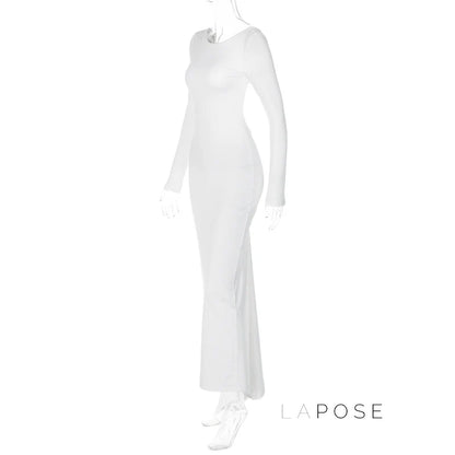 Mireille Backless Ruched Long Dress
