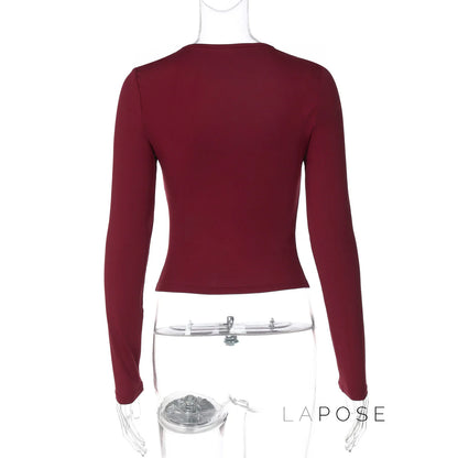 Morghan Lace Asymmetric Crop Top