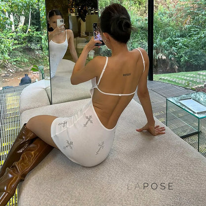 Mylee Sequin Open Back Mini Dress