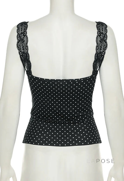 Niya Polka Dot Lace Camisole