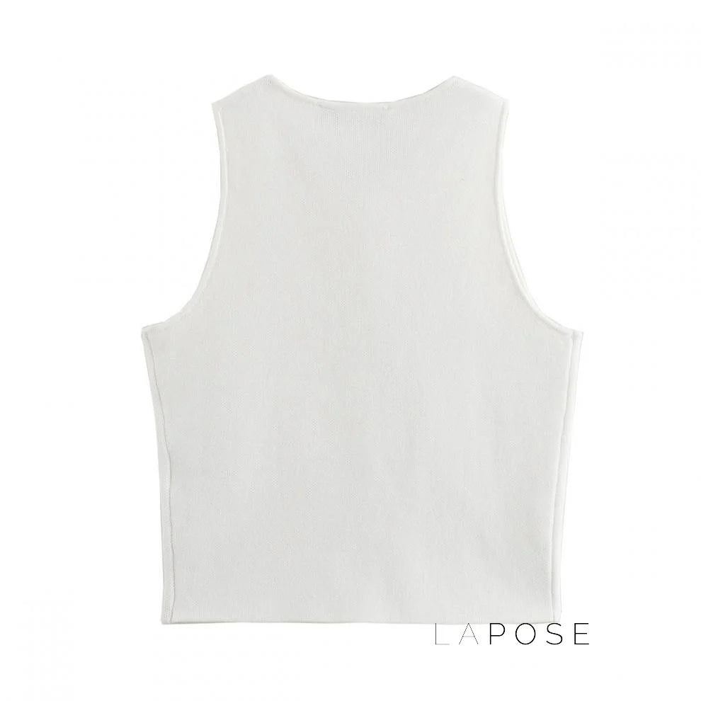 Novalee Cropped Knit Vest