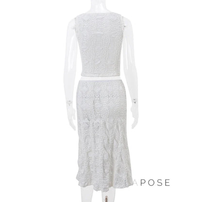 Quetzaly Crochet Skirt Set