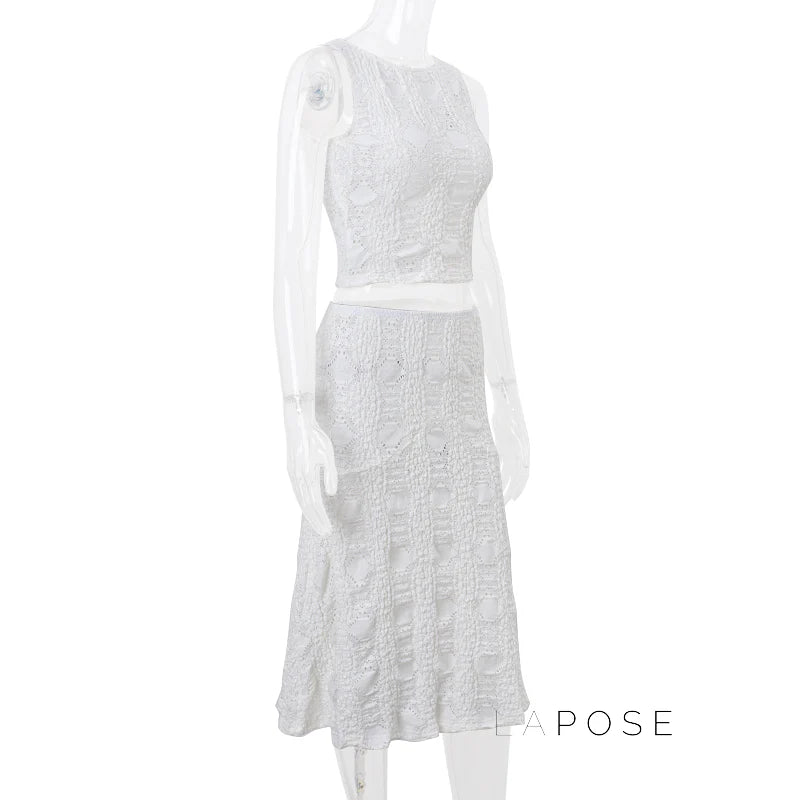 Quetzaly Crochet Skirt Set