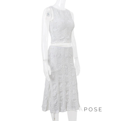 Quetzaly Crochet Skirt Set