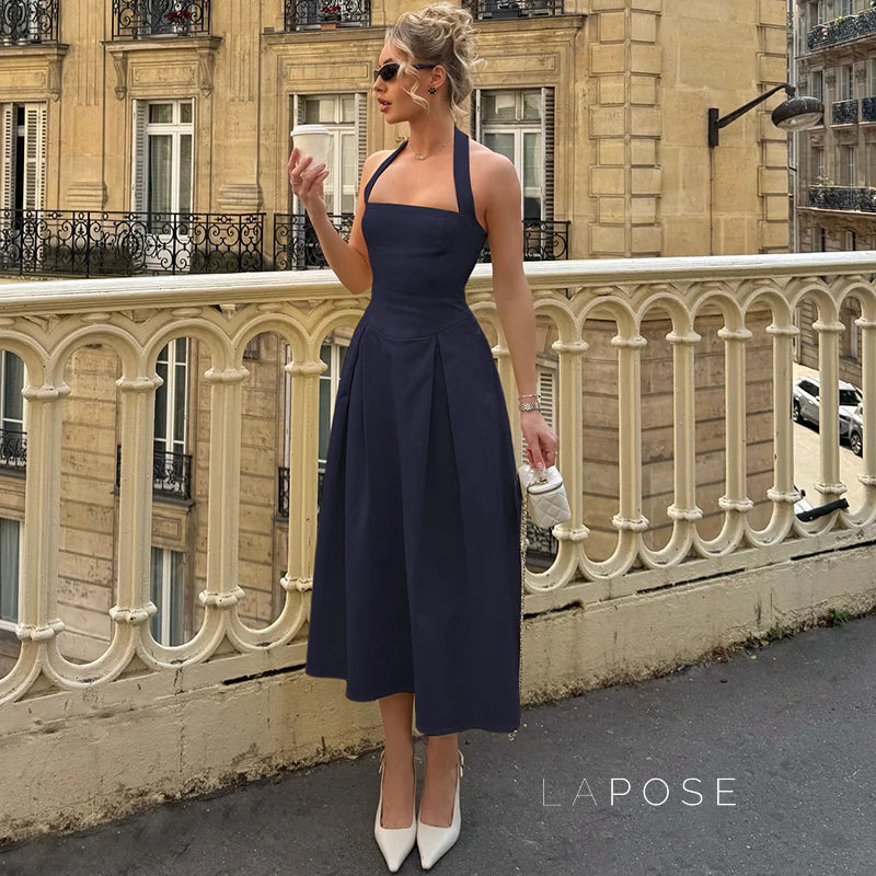 Reaghan Halter Backless Maxi Dress
