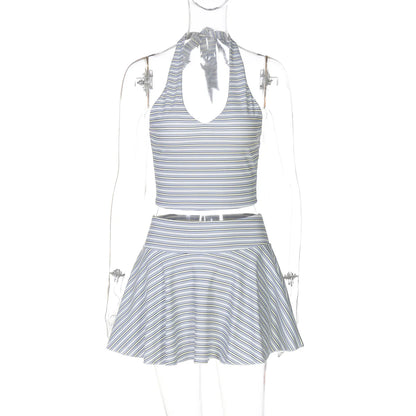 Rheya Striped Knit Mini Skirt Set