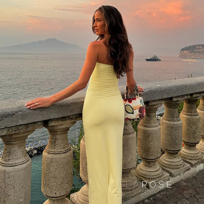 Sadee Strapless Bodycon Maxi Dress