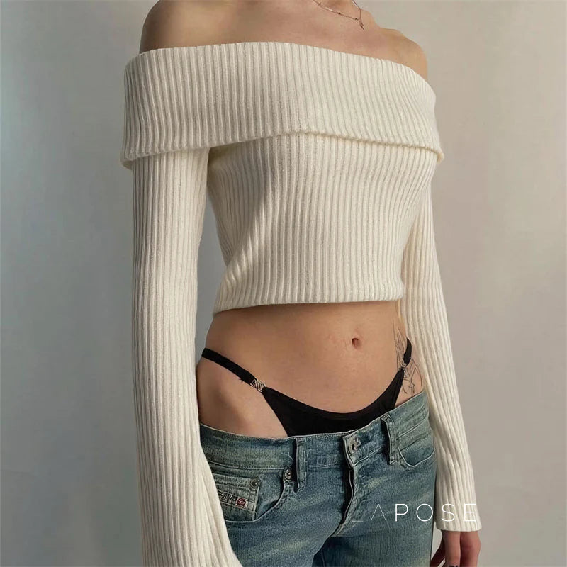 Samaria Ribbed Off Shoulder Top