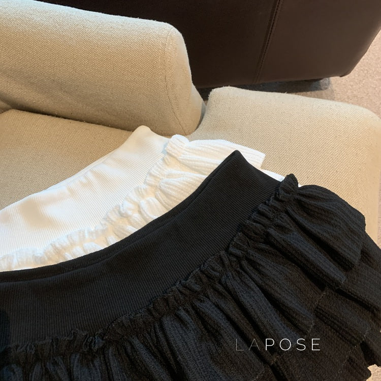 Sania A-Line Tiered Mini Skirt
