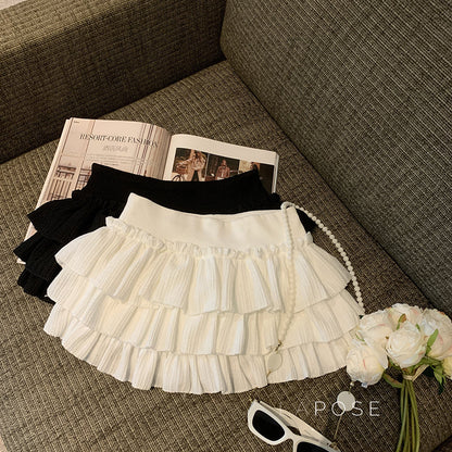 Sania A-Line Tiered Mini Skirt