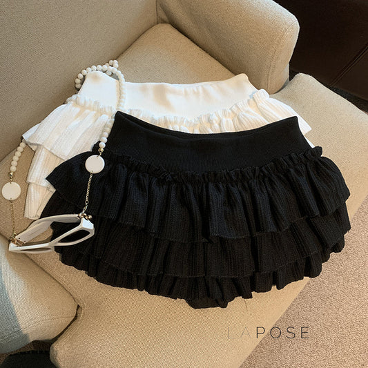 Sania A-Line Tiered Mini Skirt