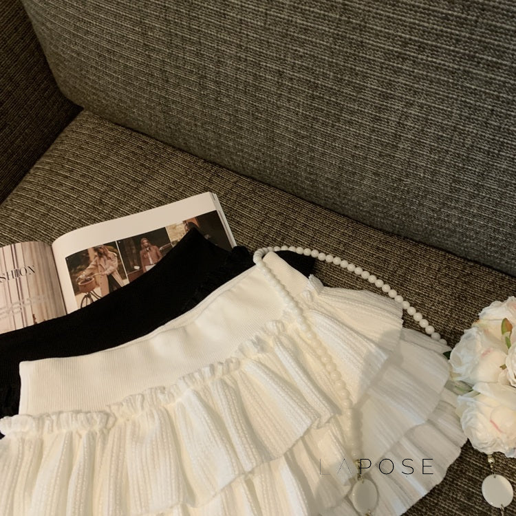 Sania A-Line Tiered Mini Skirt