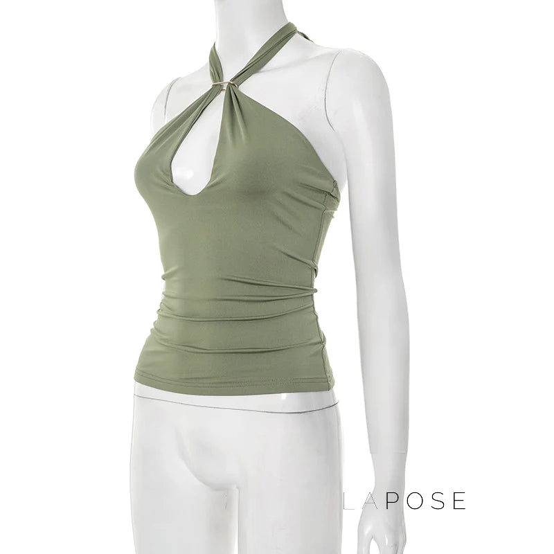 Sanya Metal Ring Halter Top