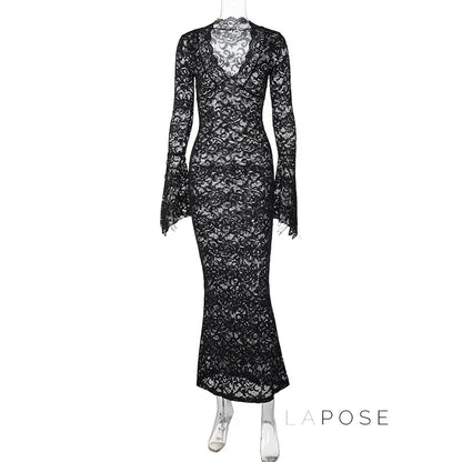 Sariyah Sheer Lace Maxi Dress