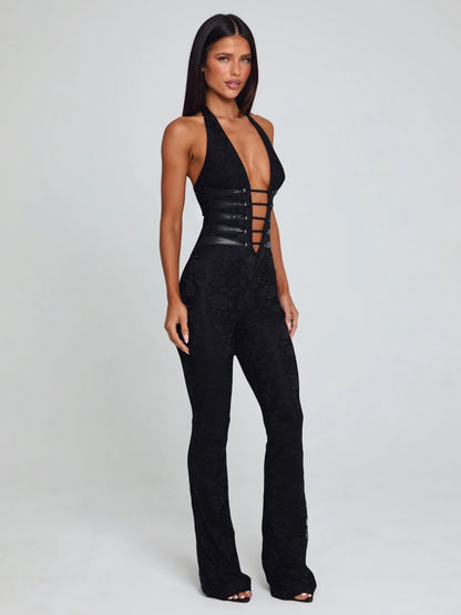 Sawyer Lace Mesh Jumpsuit