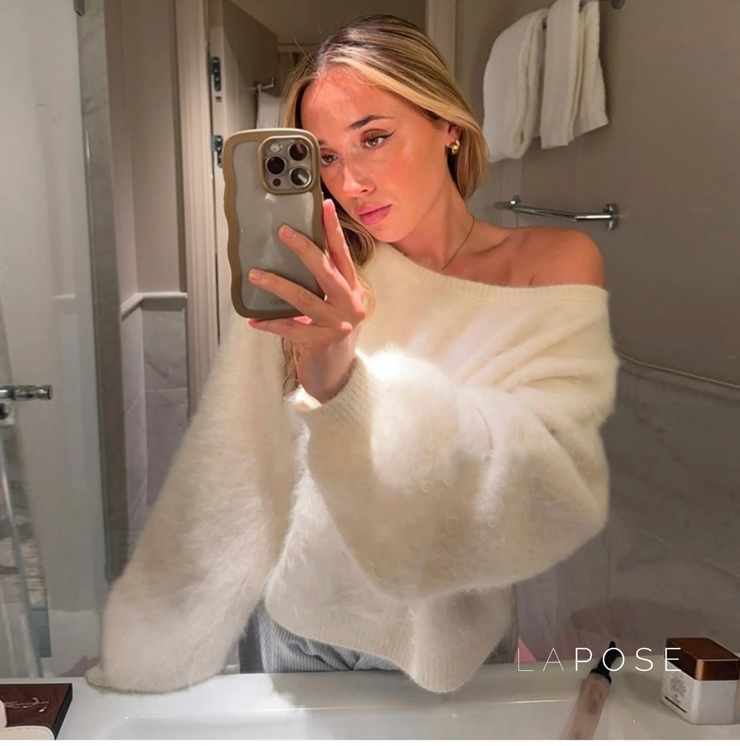 Selene Off Shoulder Knit Sweater