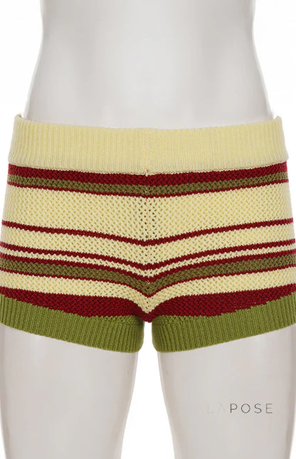 Silvia Striped Knit Shorts