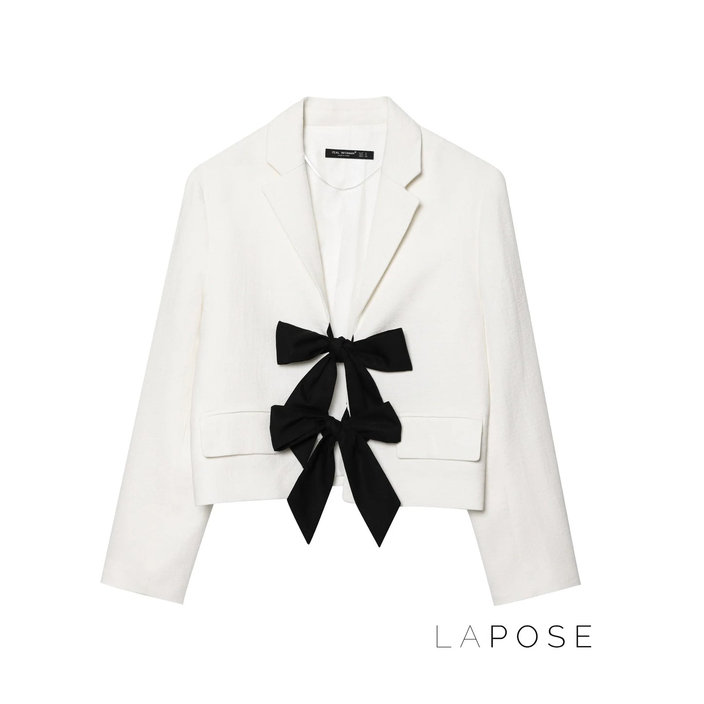 Sonya Contrast Bow Blazer