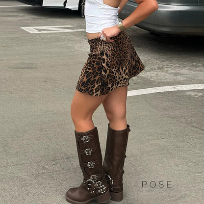 Tallulah Leopard Mini Skirt