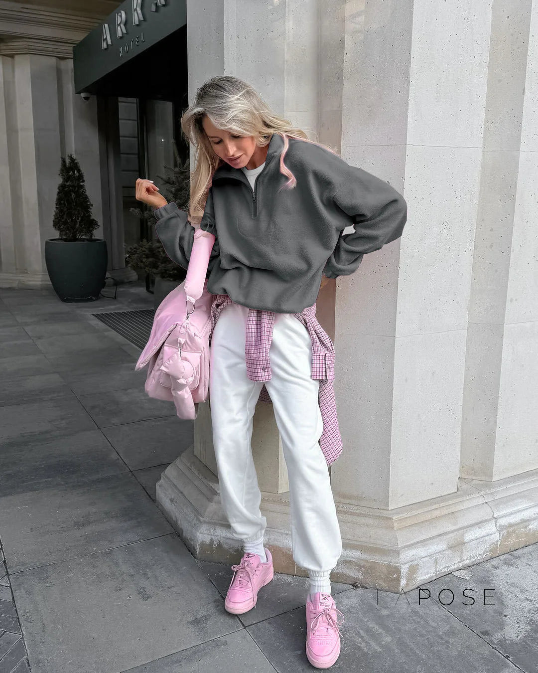 Talya Long Sleeve Polo Sweatshirt