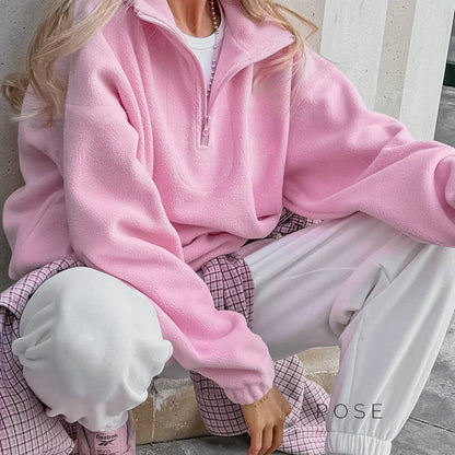 Talya Long Sleeve Polo Sweatshirt