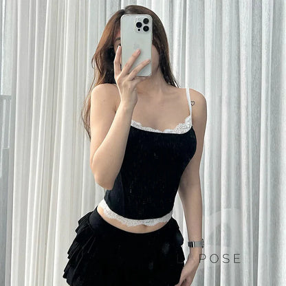 Talynn Black Lace Camisole