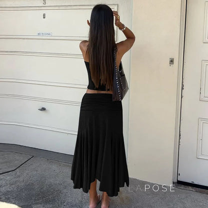 Tatum One-Shoulder Midi Skirt Set