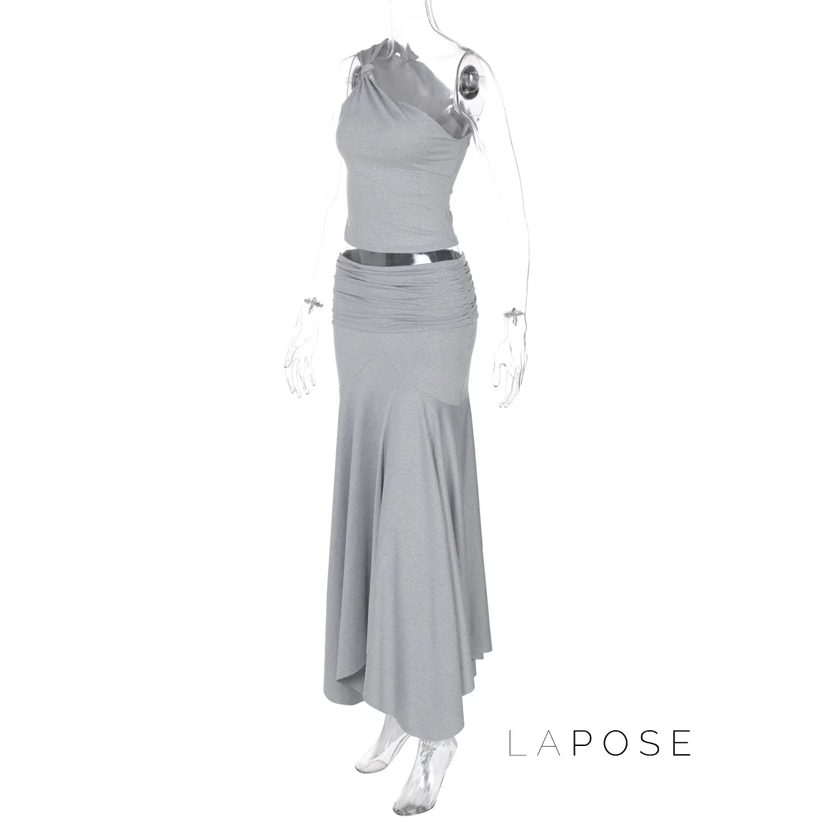Tatum One-Shoulder Midi Skirt Set