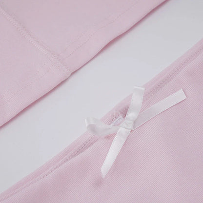 Ribbed Bow Skort Set