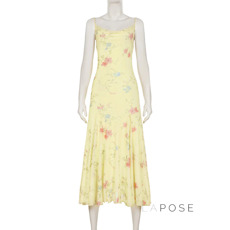 Vanna Botanical Print Maxi Dress