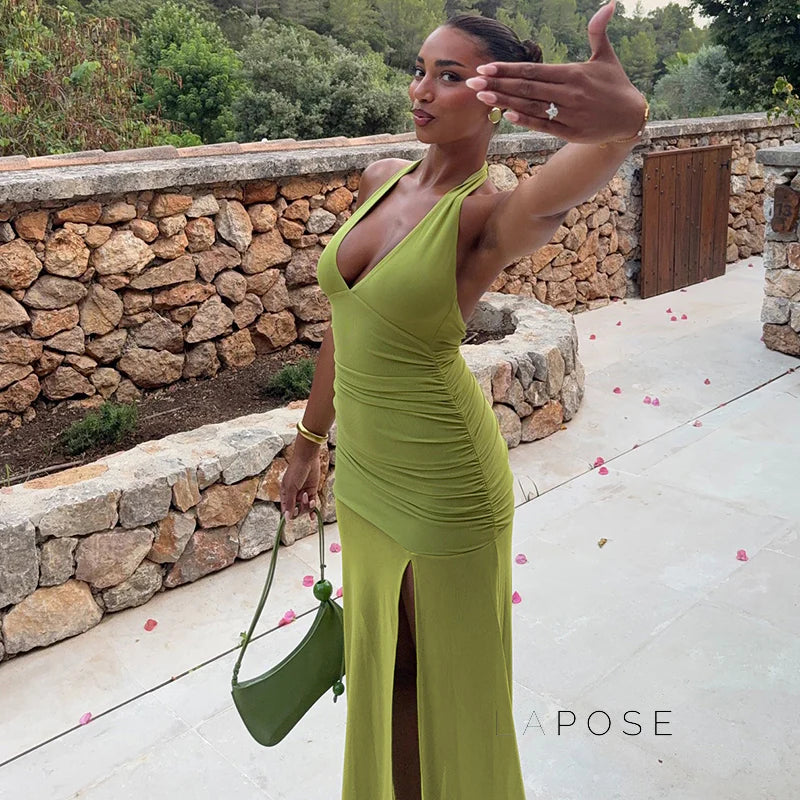 Vittoria Halter Maxi Dress
