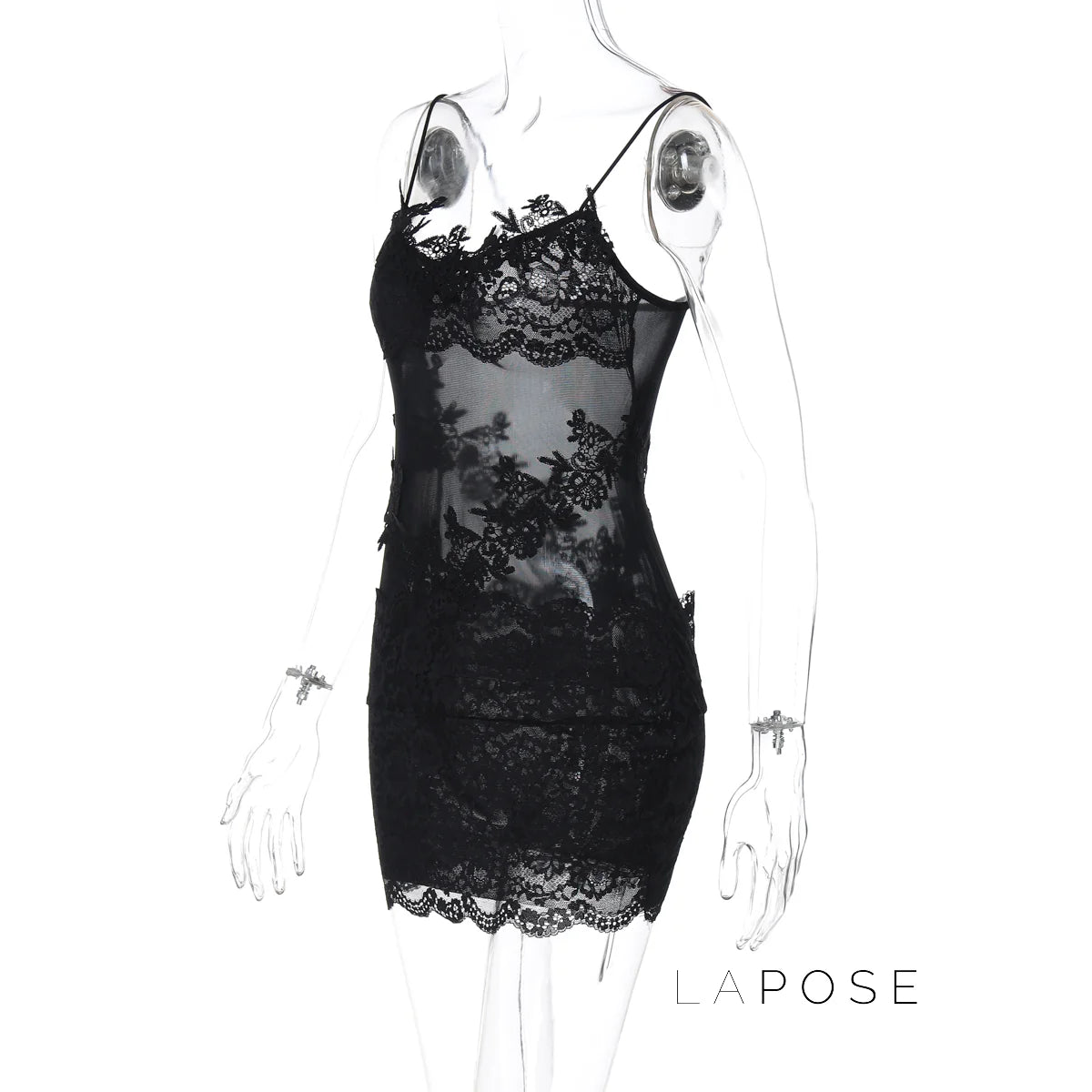 Whitleigh Lace Mesh Mini Dress