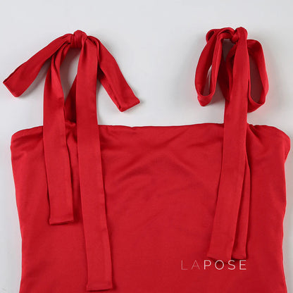 Yara Backless Bow-Tie Top
