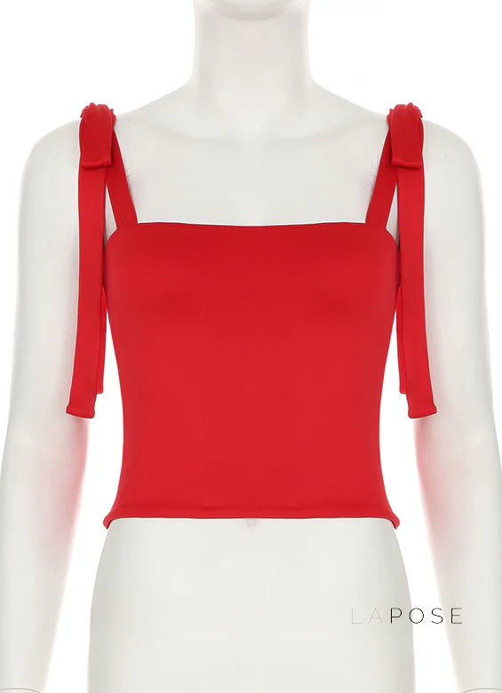 Yara Backless Bow-Tie Top