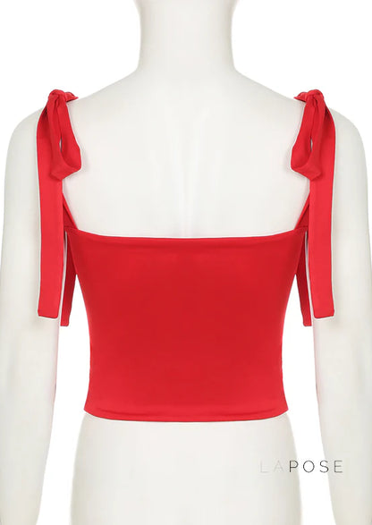 Yara Backless Bow-Tie Top