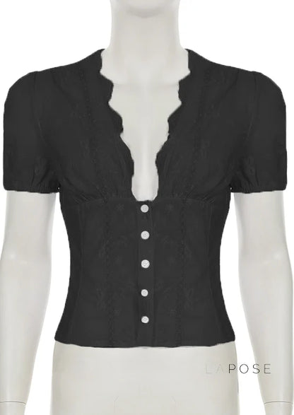 Yuritzi Bow-Detail Ruffle Blouse