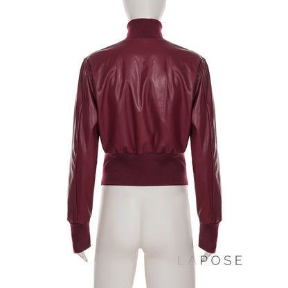 Zaniya Faux Leather Biker Jacket