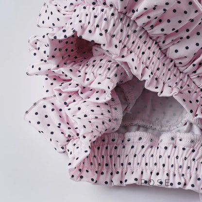 Ziona Polka Dot Ruffle Mini Skirt