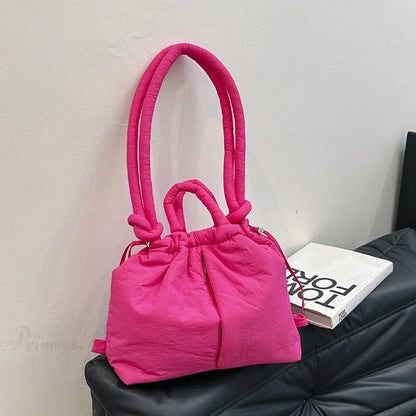 Large Capacity Puffer Nylon Tote Handbag Designer