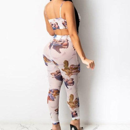 KittenAlarm - Laura Allover Print corset Set