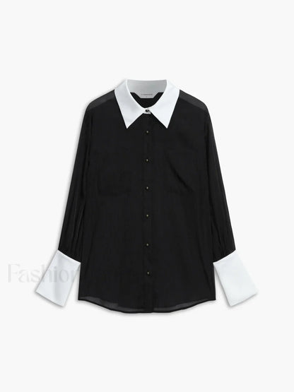 Leisure See Through Trendy Shirt With Cami Top