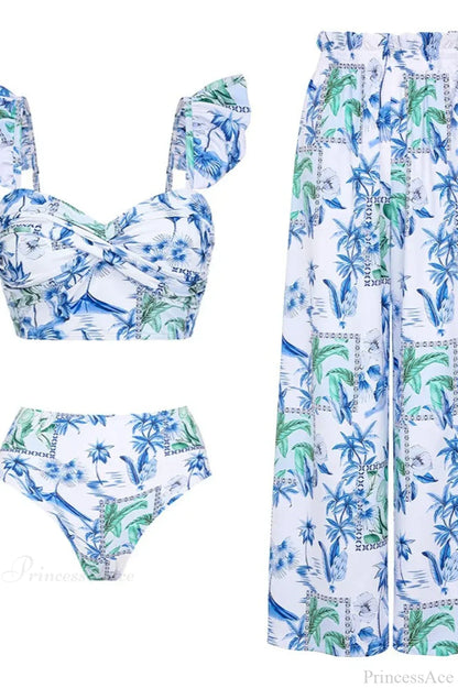 Lemon Floral Sling Sarong Two Piece Set